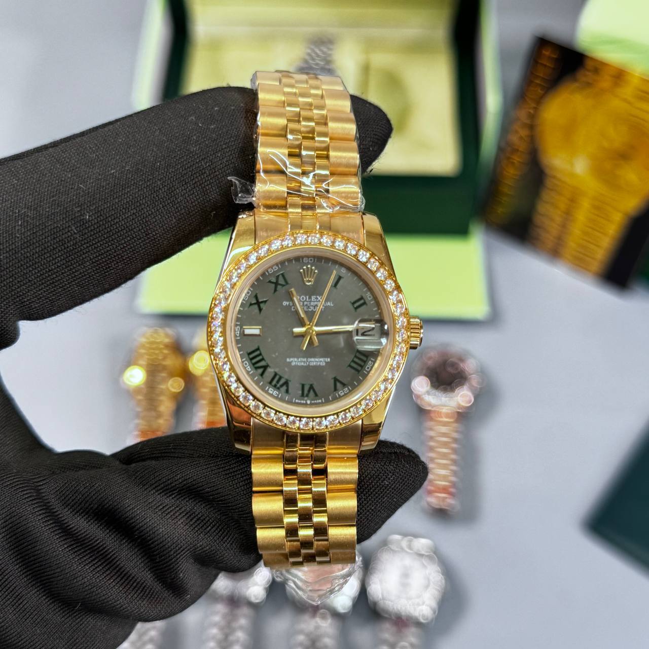 Rolex Lady-Datejust Watch Slate Gray Roman Jubile Band Womens in 2 Colors Fashion UK Reps AAA Quality
