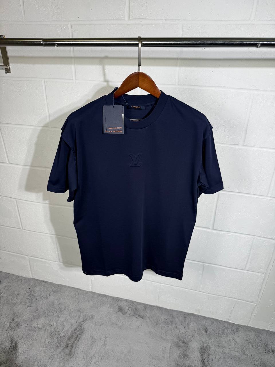 Louis Vuitton LV Embossed T-Shirt Mens Summer Short Sleeve Shirts UK Reps AAA Quality