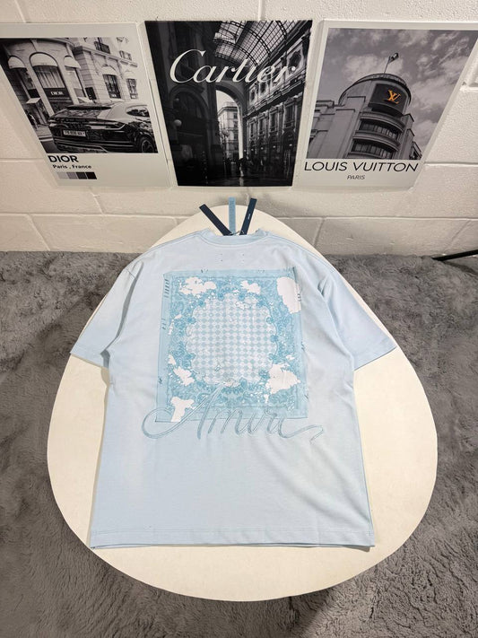 Amiri Bandana Patch T-Shirts Mens in 2 Colors Best Sale UK Reps AAA Quality