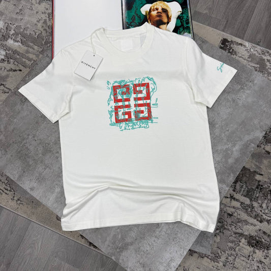 Givenchy Regular Fit 4G Logo Graphic T-Shirt Mens in 2 Colors Best Sale UK Reps AAA Quality