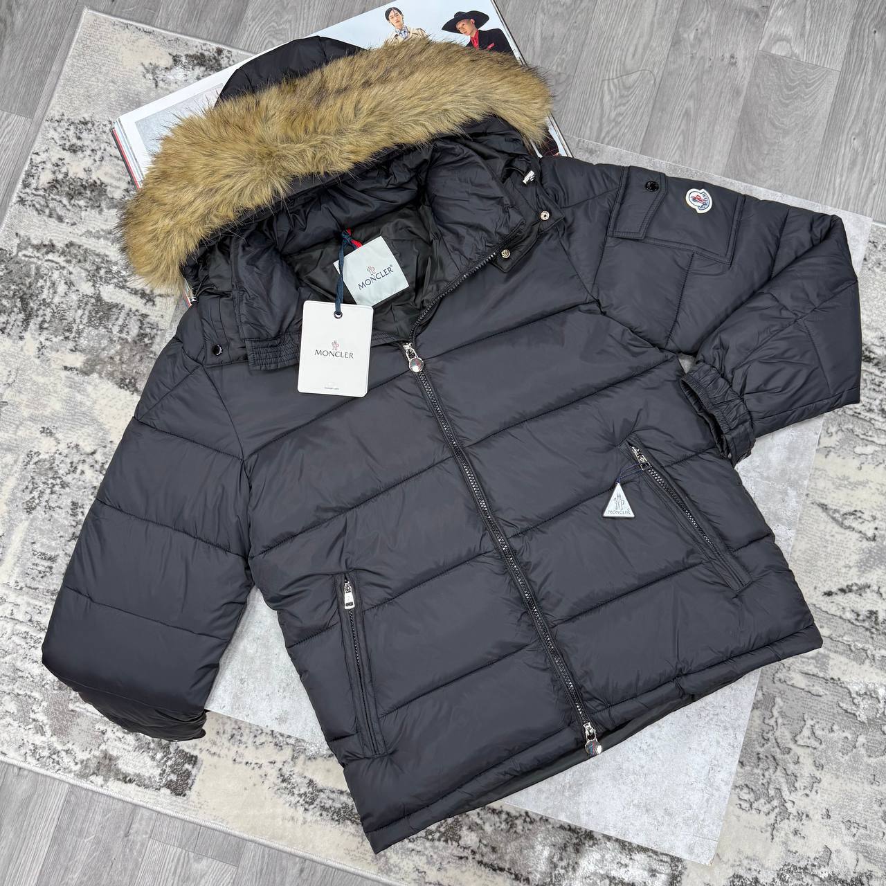 Moncler Detachable-Hood Brand Patch Regular-Fit Shell Jacket Mens in 2 Colors Best Sale UK Reps AAA Quality