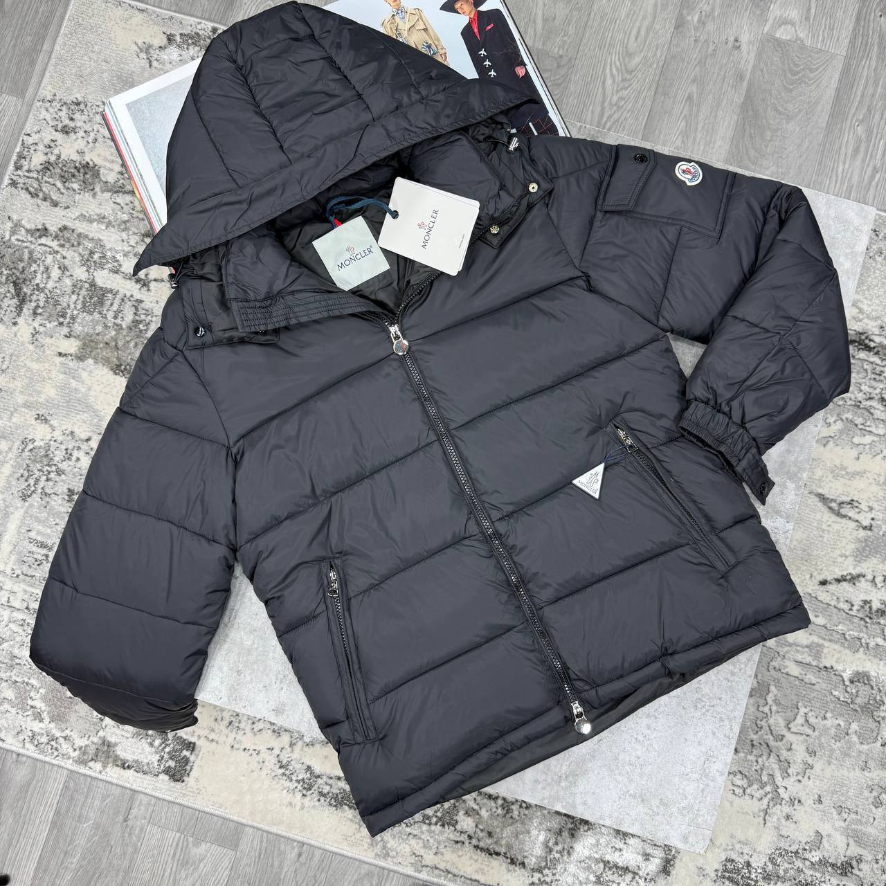 Moncler Detachable-Hood Brand Patch Regular-Fit Shell Jacket Mens in 2 Colors Best Sale UK Reps AAA Quality