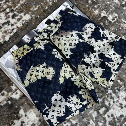 Louis Vuitton Logo Embroidered Water Reactive Swim Shorts Mens Black Best Sale UK Reps AAA Quality