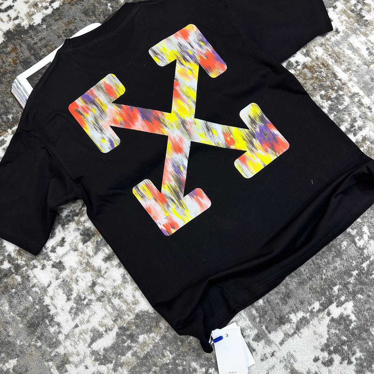 Off-White Red Floral Design T-Shirts Short Sleeve Tee Mens UK Reps AAA Quality