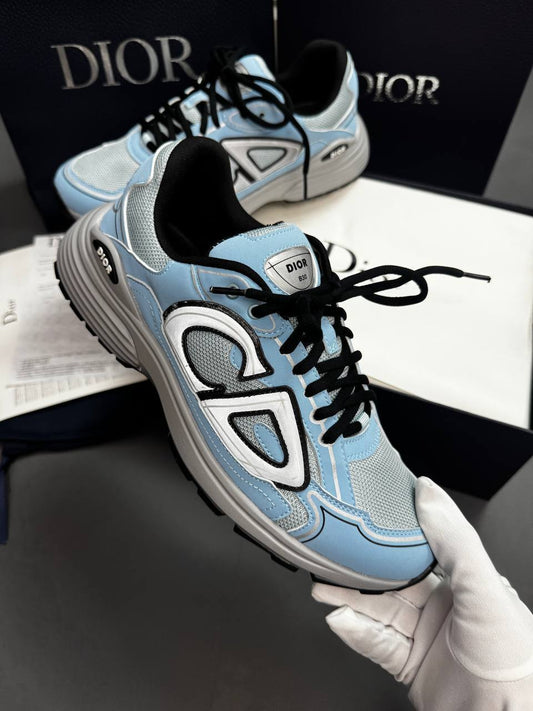Christian Dior B30 Light Blue Mesh Trainers Mens Best Sale UK Reps AAA Quality