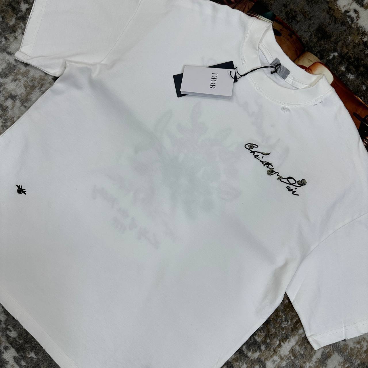 Christian Dior Couture Lily of the Valley T-Shirts Relaxed Fit Mens UK Reps AAA Quality