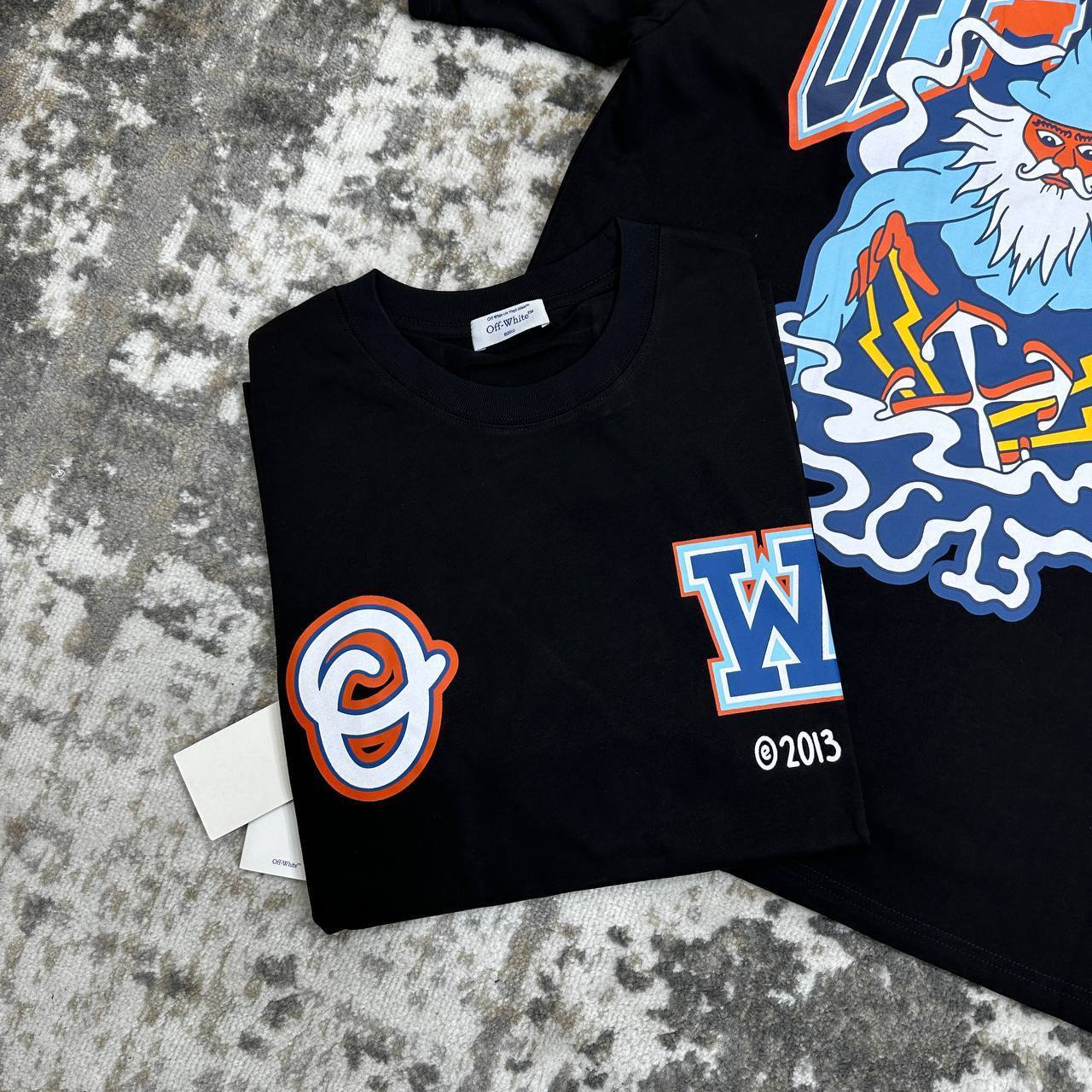Off-White Black Wizard Skate T-Shirts Mens Short Sleeves UK Reps AAA Quality