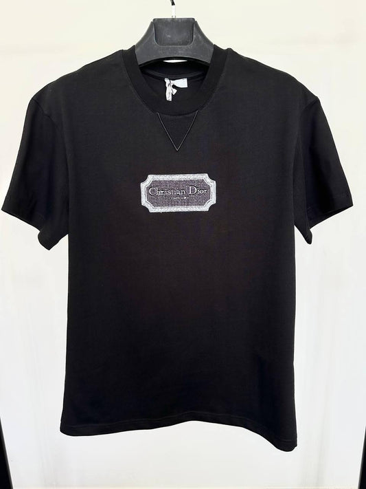Christian Dior Couture Embroidered Center Logo T-Shirts Mens in Multiple Colors Best Sale UK Reps AAA Quality