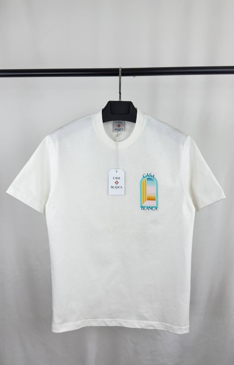 Casablanca L'Arche Colore T-Shirts Mens in 2 Colors Best Sale UK Rep AAA Quality