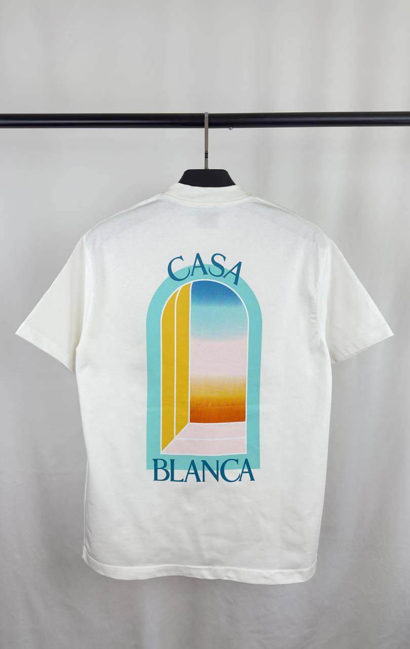 Casablanca L'Arche Colore T-Shirts Mens in 2 Colors Best Sale UK Rep AAA Quality