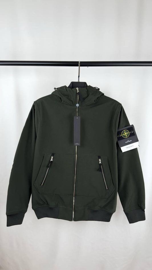 Stone Island Light Soft Shell Logo Patch Jacket Mens in Multiple Colors Best Sale UK Reps AAA Quality