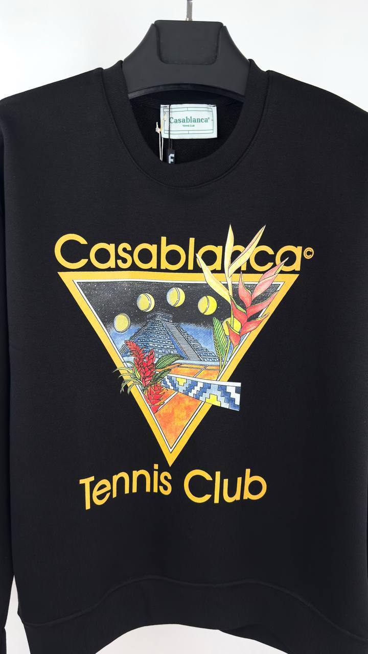 Casablanca 'Tennis Club' Jumpers in 2 Colors Mens Best Sale UK Reps AAA Quality