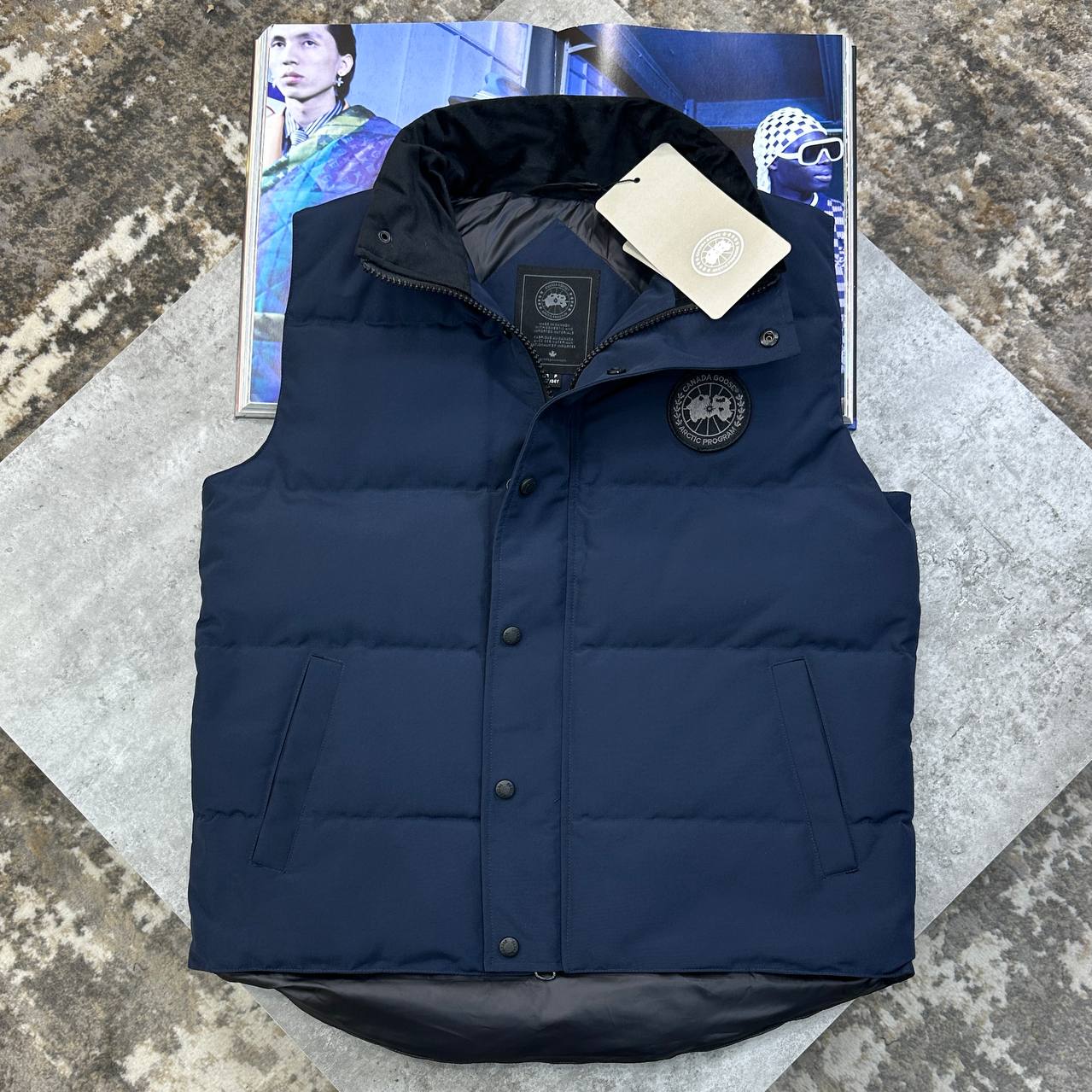 Canada Goose Garson Mens Gilets in Navy UK Reps AAA Quality