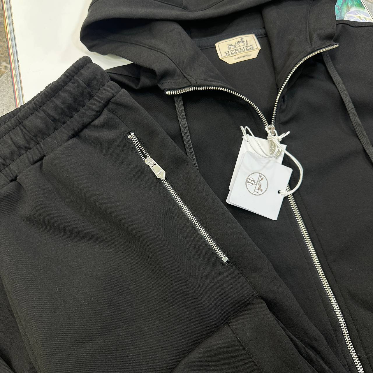 Hermes Fleece Zip-Up Tracksuit in Multiple Colors UK Reps AAA Quality