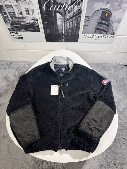 Canada Goose Black Kelowna Fleece Jackets Mens Best Sale UK Reps AAA Quality