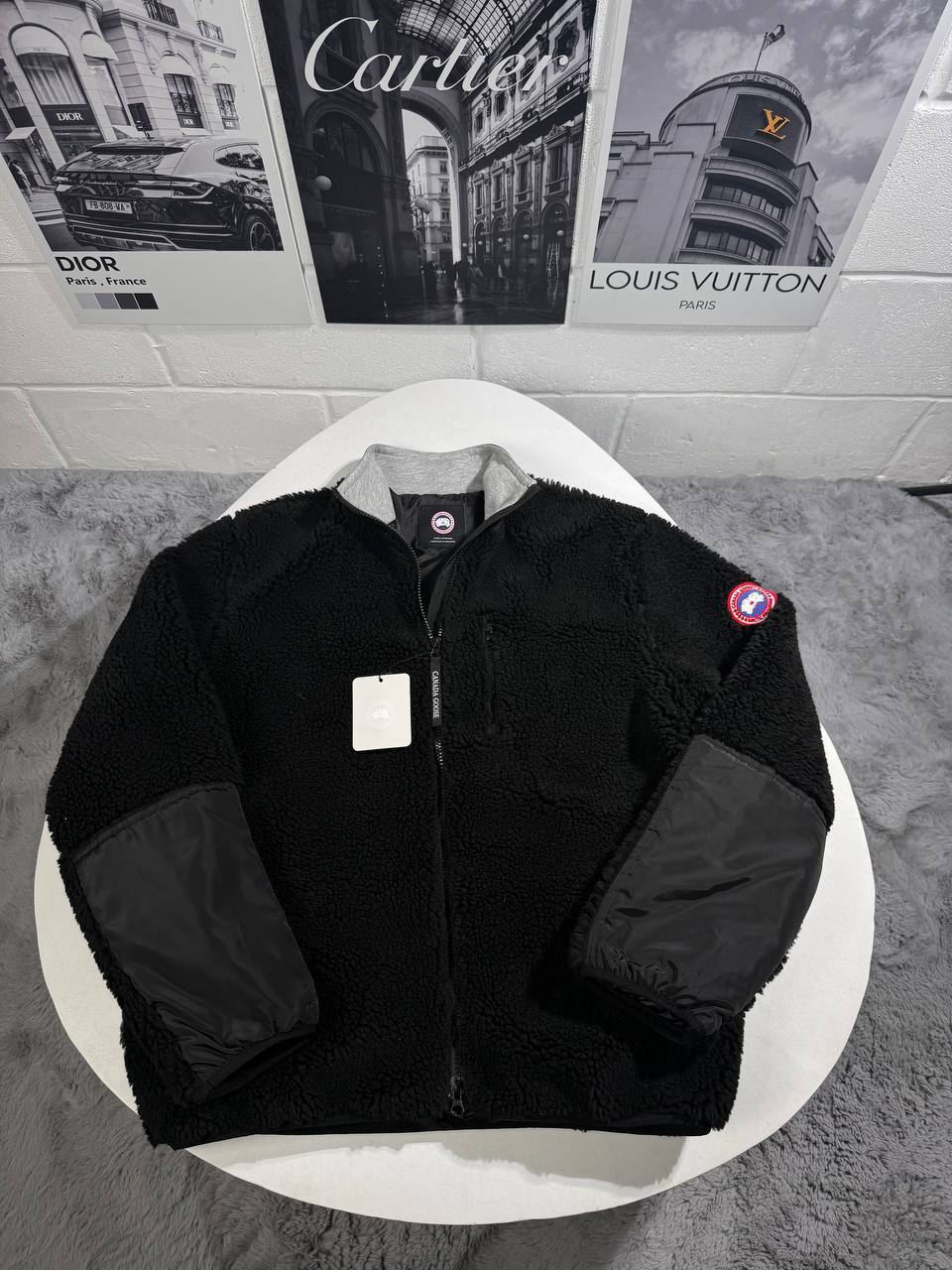 Canada Goose Black Kelowna Fleece Jackets Mens Best Sale UK Reps AAA Quality