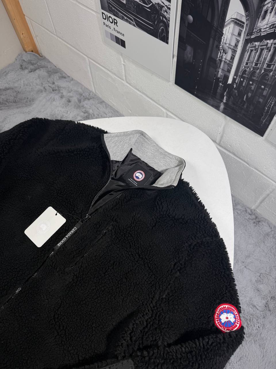 Canada Goose Black Kelowna Fleece Jackets Mens Best Sale UK Reps AAA Quality