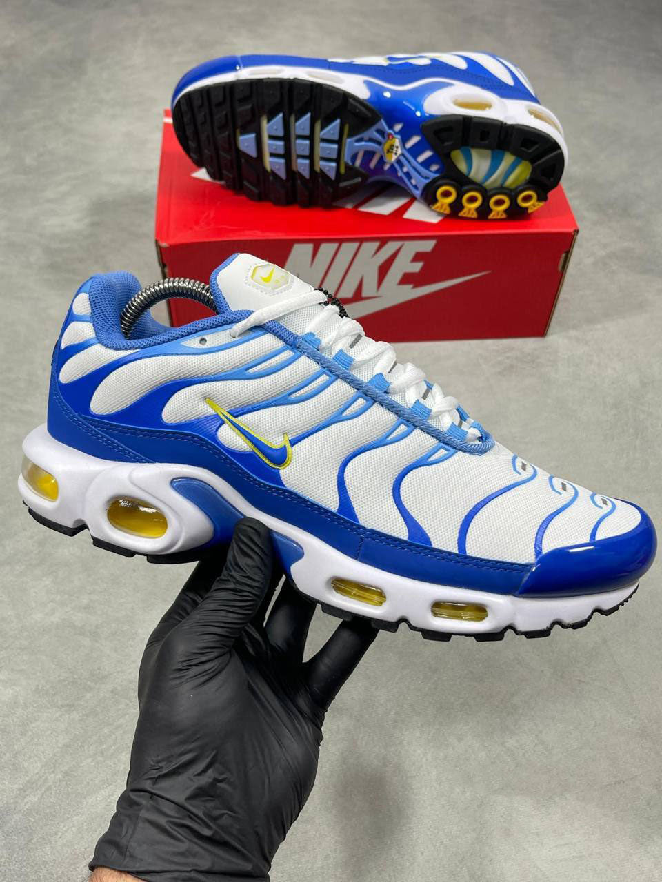 Nike Air Max Plus TN Blue/Yellow Mens Trainers Best Sale UK Reps AAA Quality
