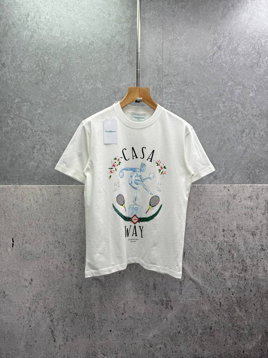Casablanca Paris Statue En Marbre T-shirts in 2 Colors UK Reps AAA Quality