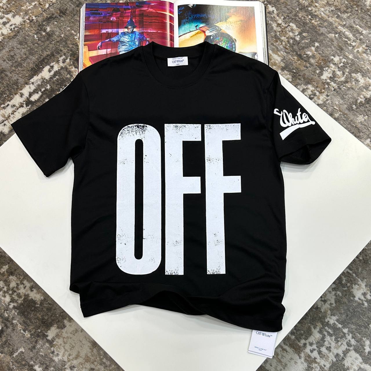 Off-White Big Off Diagonal T-Shirts in 2 Colors UK Reps AAA Quality