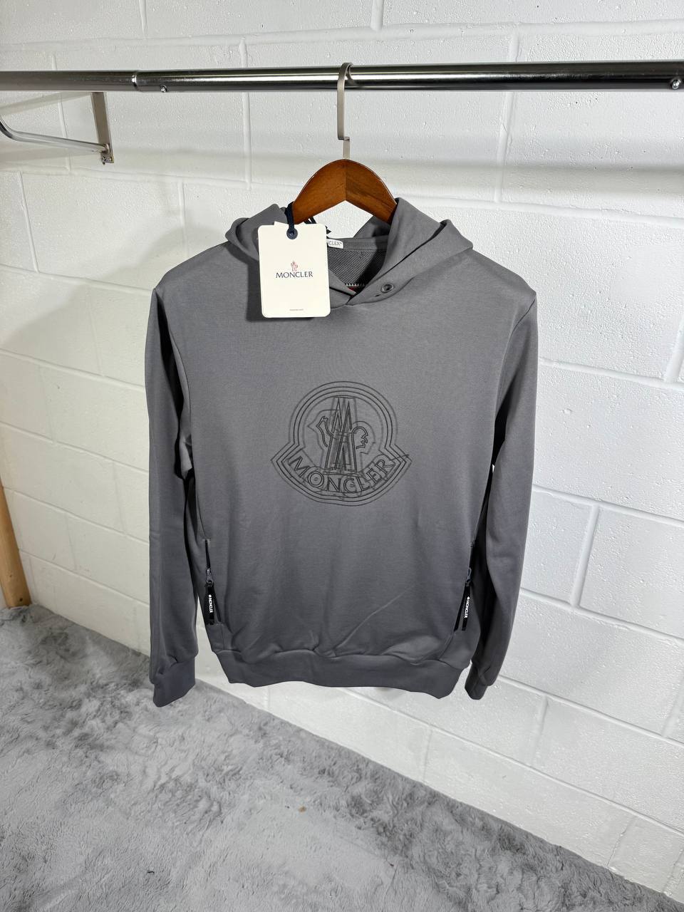 Moncler Embroidered Logo Motif Hoodies in Multiple Colors Best Sale UK Reps AAA Quality