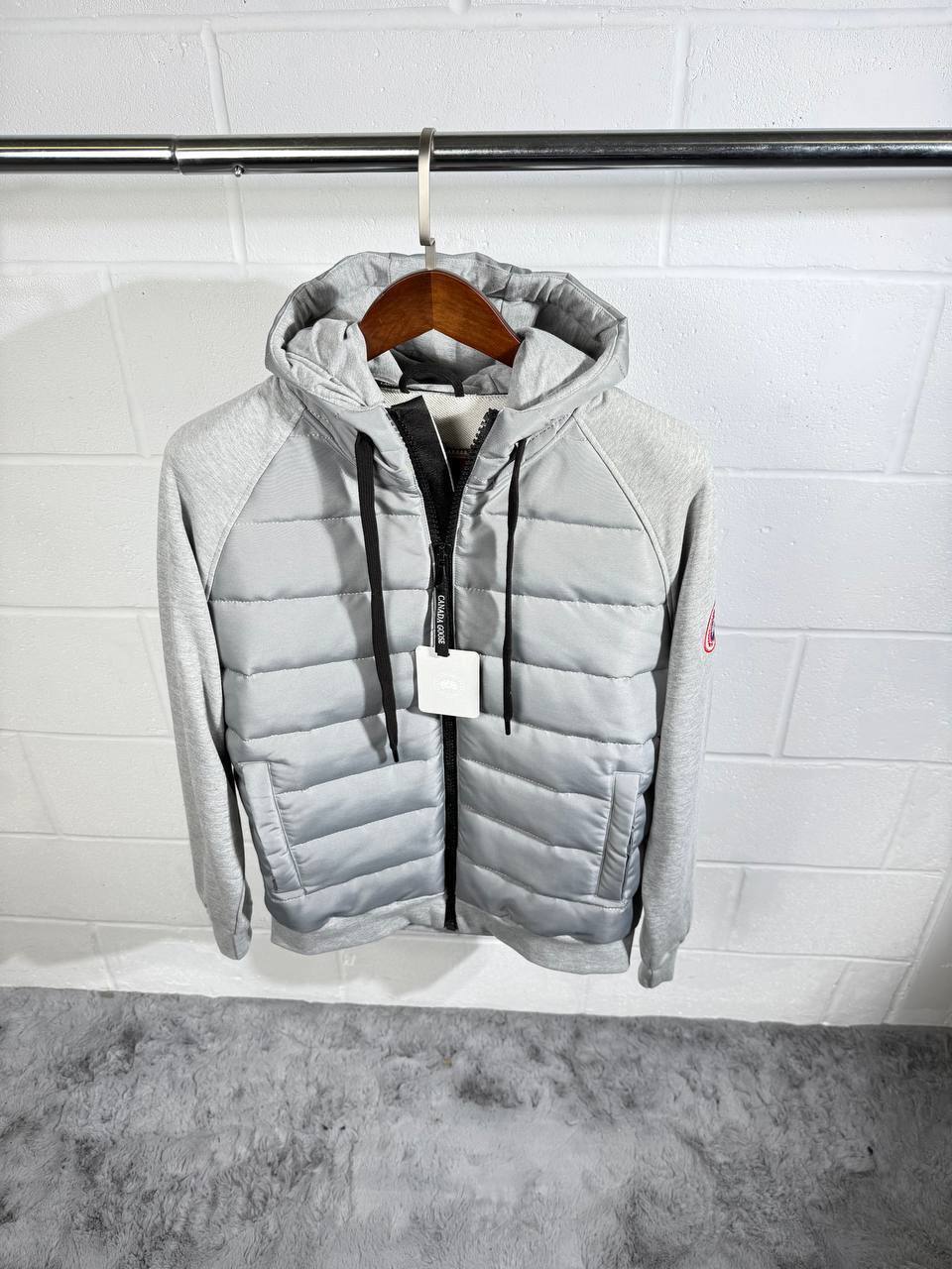 Canada Goose Hybridge Huron Full Zip Logo-Patch Padded Jackets Mens in Multiple Colors UK Reps AAA Quality