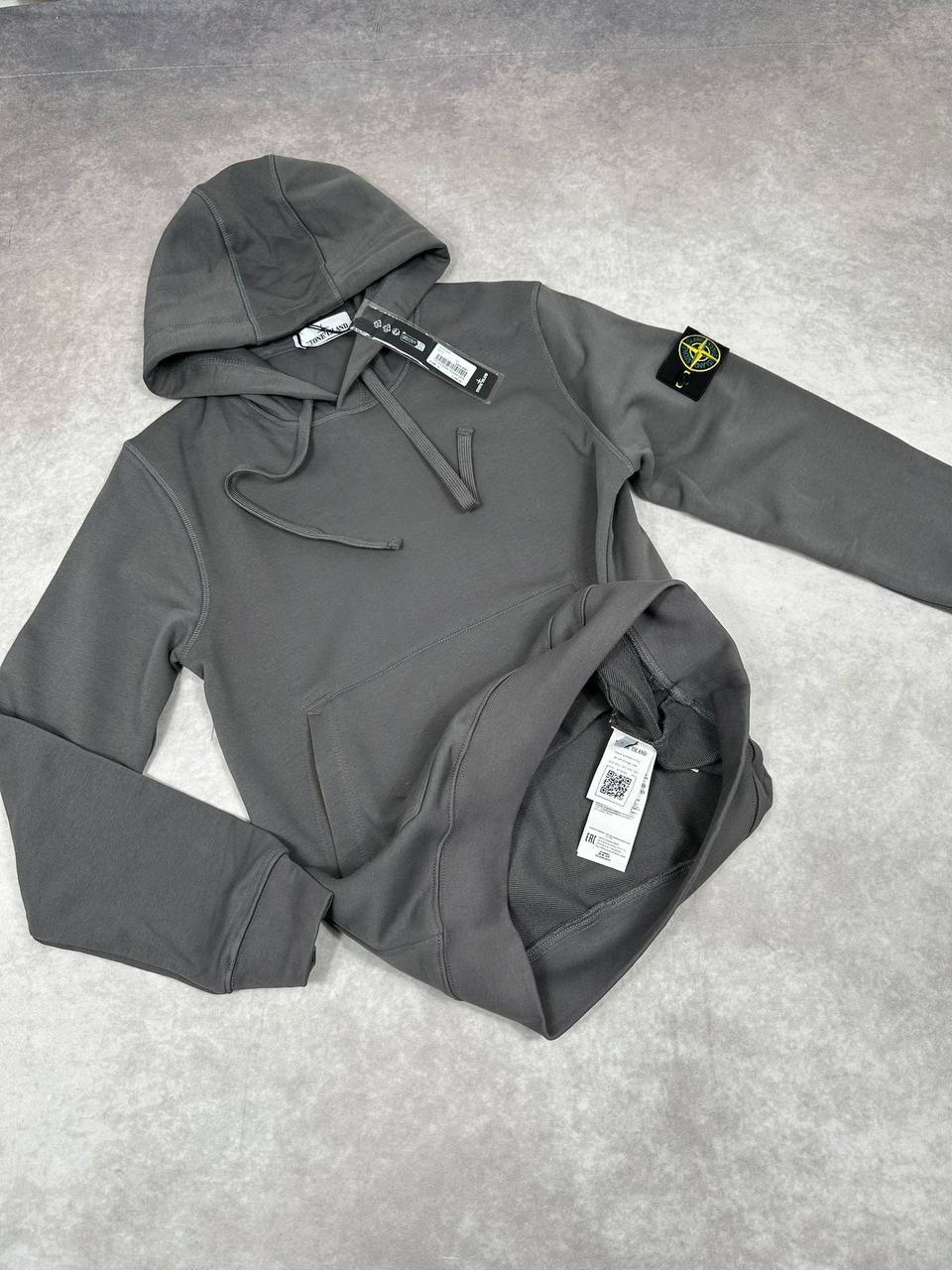 Stone Island Logo Fleece Hood Cotton Mens Hoodie in Multiple Colors Best Sale UK Reps AAA Quality