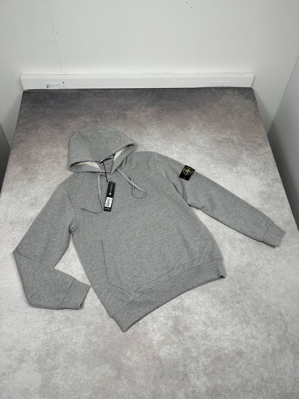 Stone Island Logo Fleece Hood Cotton Mens Hoodie in Multiple Colors Best Sale UK Reps AAA Quality
