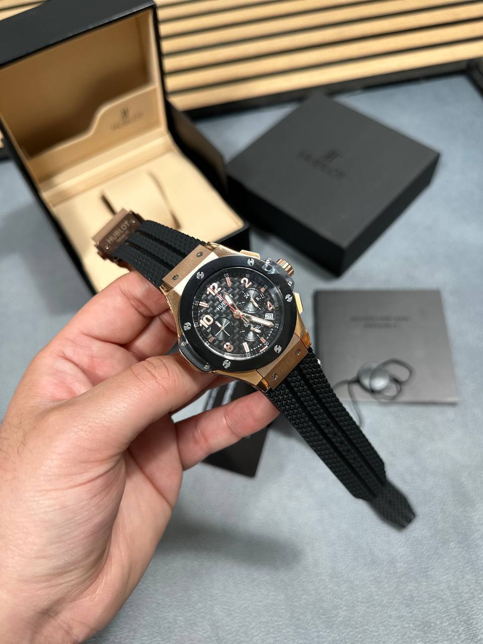 Hublot Big Bang Chrono with Rubber Strap in 2 Colors Mens Watches Best Sale UK Reps AAA Quality