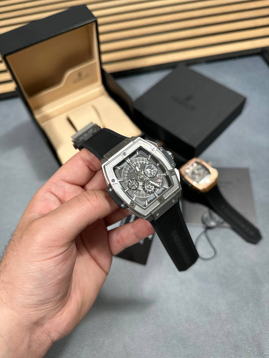 Hublot Spirit of Big Bang with Rubber Strap Silver Dial Mens Watch Best Sale UK Reps AAA Quality