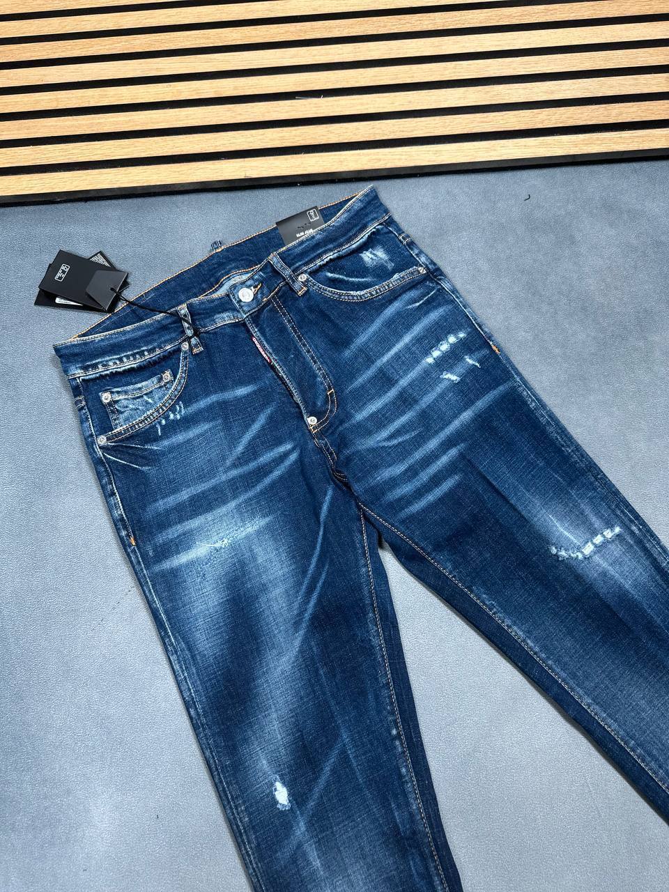 DSquared2 Tidy Biker Mens Jeans Distressed in 2 Colors Multiple Waist Sizes UK Reps AAA Quality