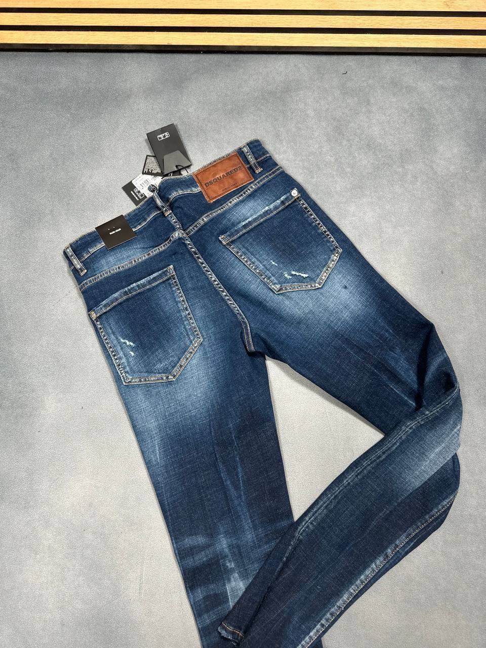 DSquared2 Tidy Biker Mens Jeans Distressed in 2 Colors Multiple Waist Sizes UK Reps AAA Quality