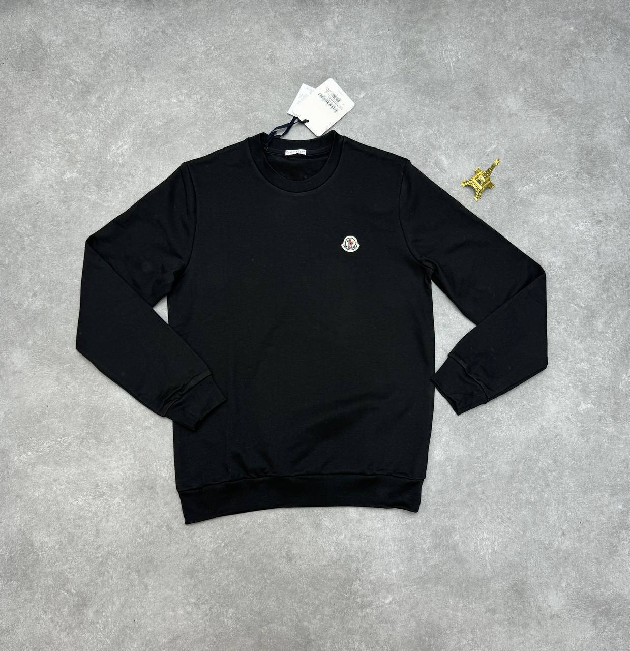 Moncler Logo Patch Cotton Round Neck Full Sleeve Jumpers in Multiple Colors Mens Best Sale UK Reps AAA Quality