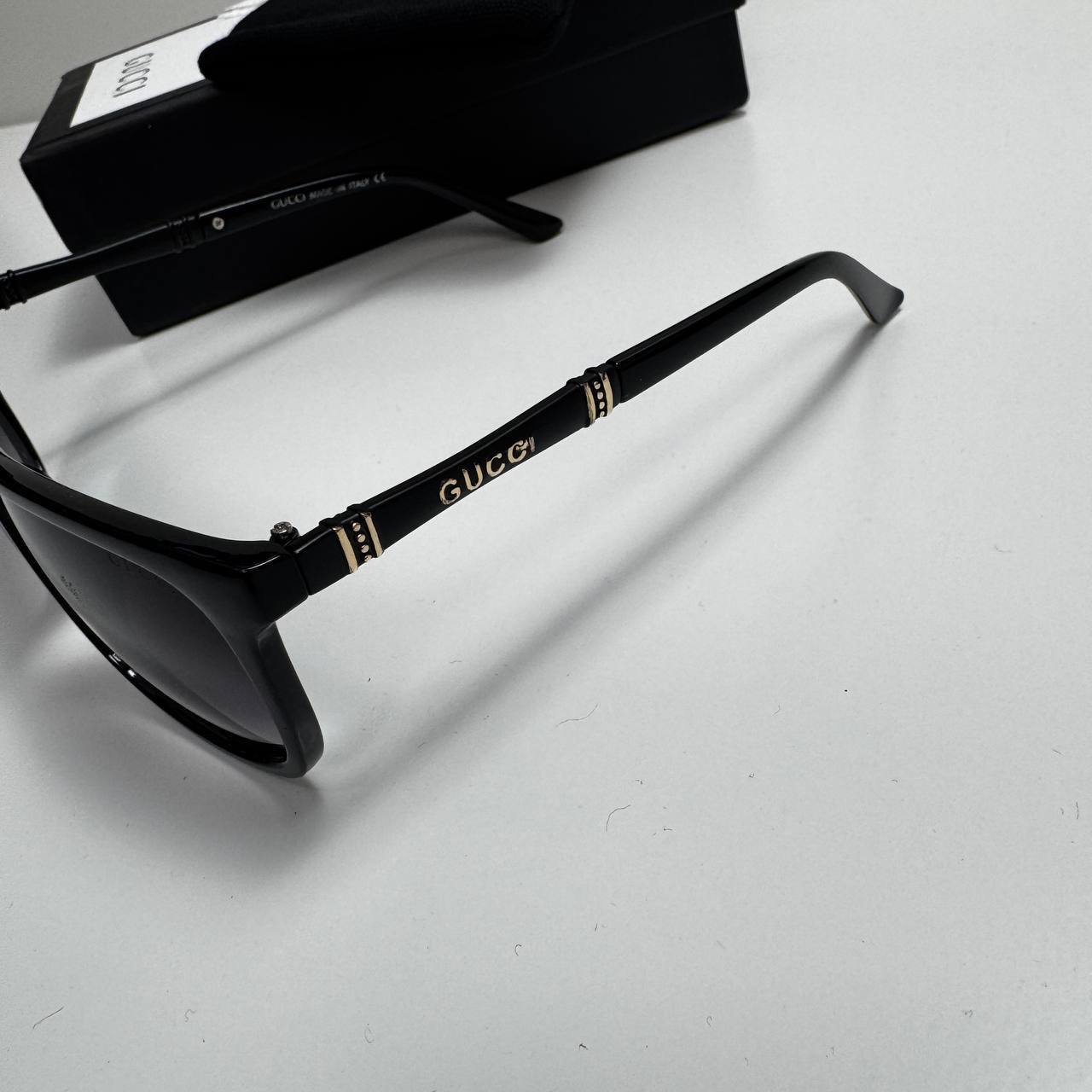 Gucci Eyewear Sunglasses Mens Black Rectangle Frame Best Sale UK Reps AAA Quality