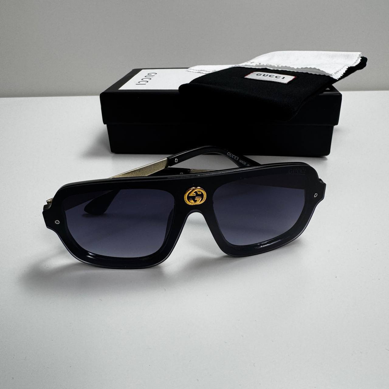 Gucci  Luxury Designers Plein Brave Shades Black Aviator Pilot Oversized Sunglasses UK Reps AAA Quality