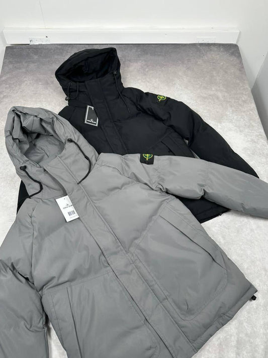 Stone Island Down Parka with Water Resistance and Snap Pockets Jacket Mens in 2 Colors Best Sale UK Reps AAA Quality