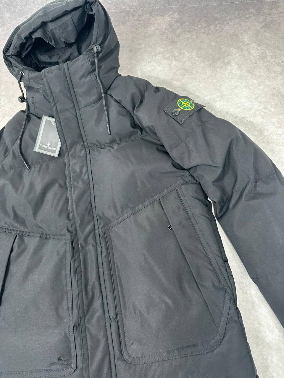 Stone Island Down Parka with Water Resistance and Snap Pockets Jacket Mens in 2 Colors Best Sale UK Reps AAA Quality