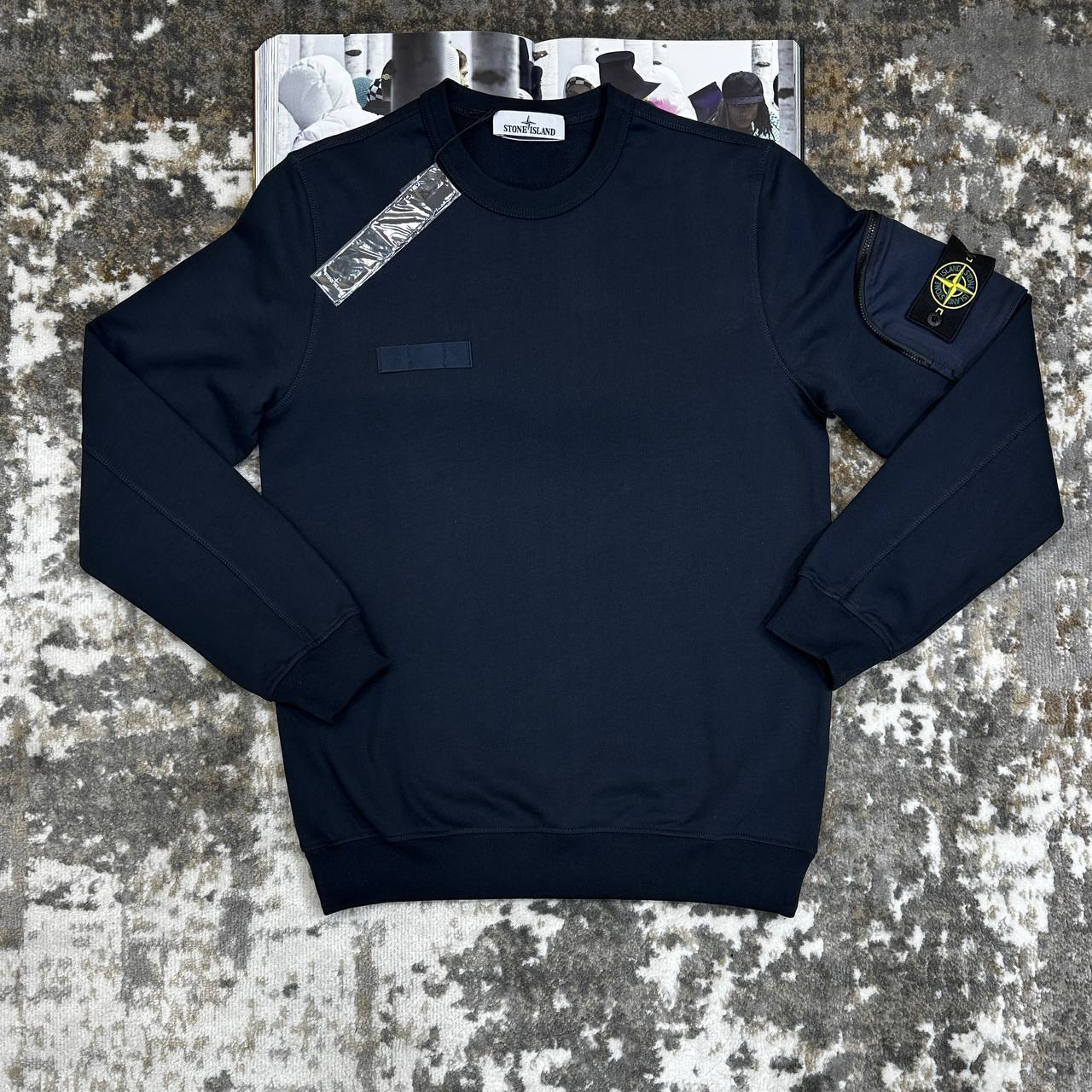 Stone Island Crewneck with Zip Sleeves Sweatshirts & Shorts Sets Mens in Multiple Colors UK Reps AAA Quality