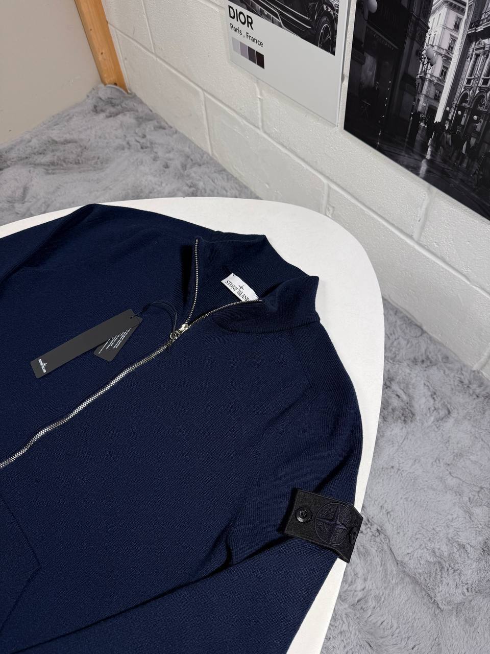 Stone Island Compass-badge Zip-Up Cardigan Jumpers Mens in Multiple Colors Best Sale UK Reps AAA Quality