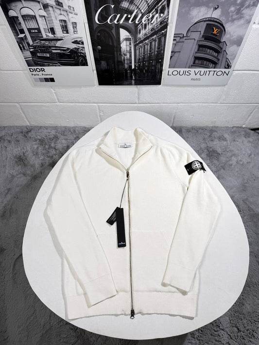 Stone Island Compass-badge Zip-Up Cardigan Jumpers Mens in Multiple Colors Best Sale UK Reps AAA Quality