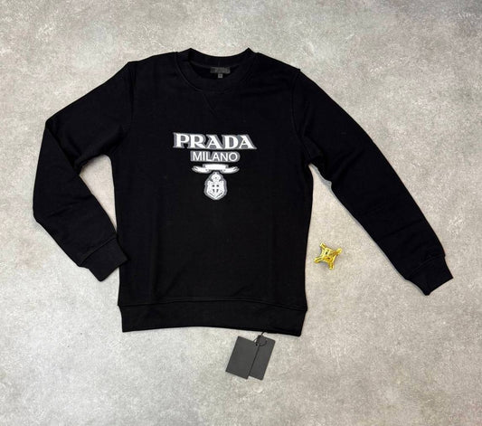 Prada Intarsia Knitted-Logo Cashmere Mens Jumpers in 2 Colors Best Sale UK Reps AAA Quality