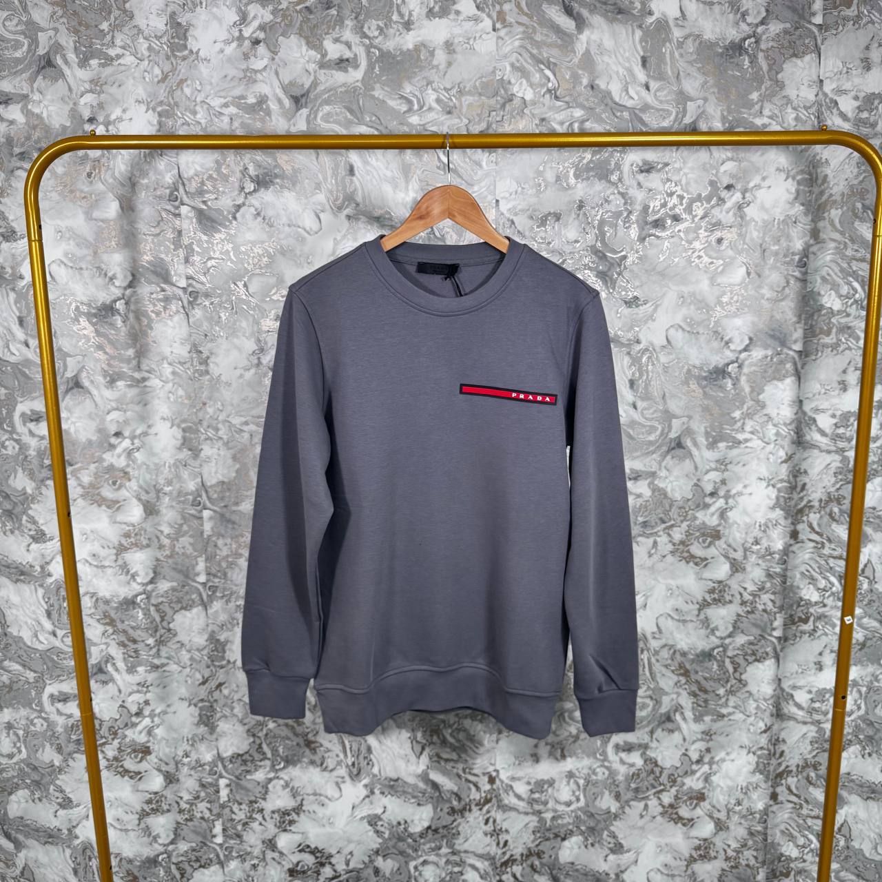 Prada Double Technical Knit Logo Red Label Mens Jumpers in Multiple Colors Best Sale UK Reps AAA Quality