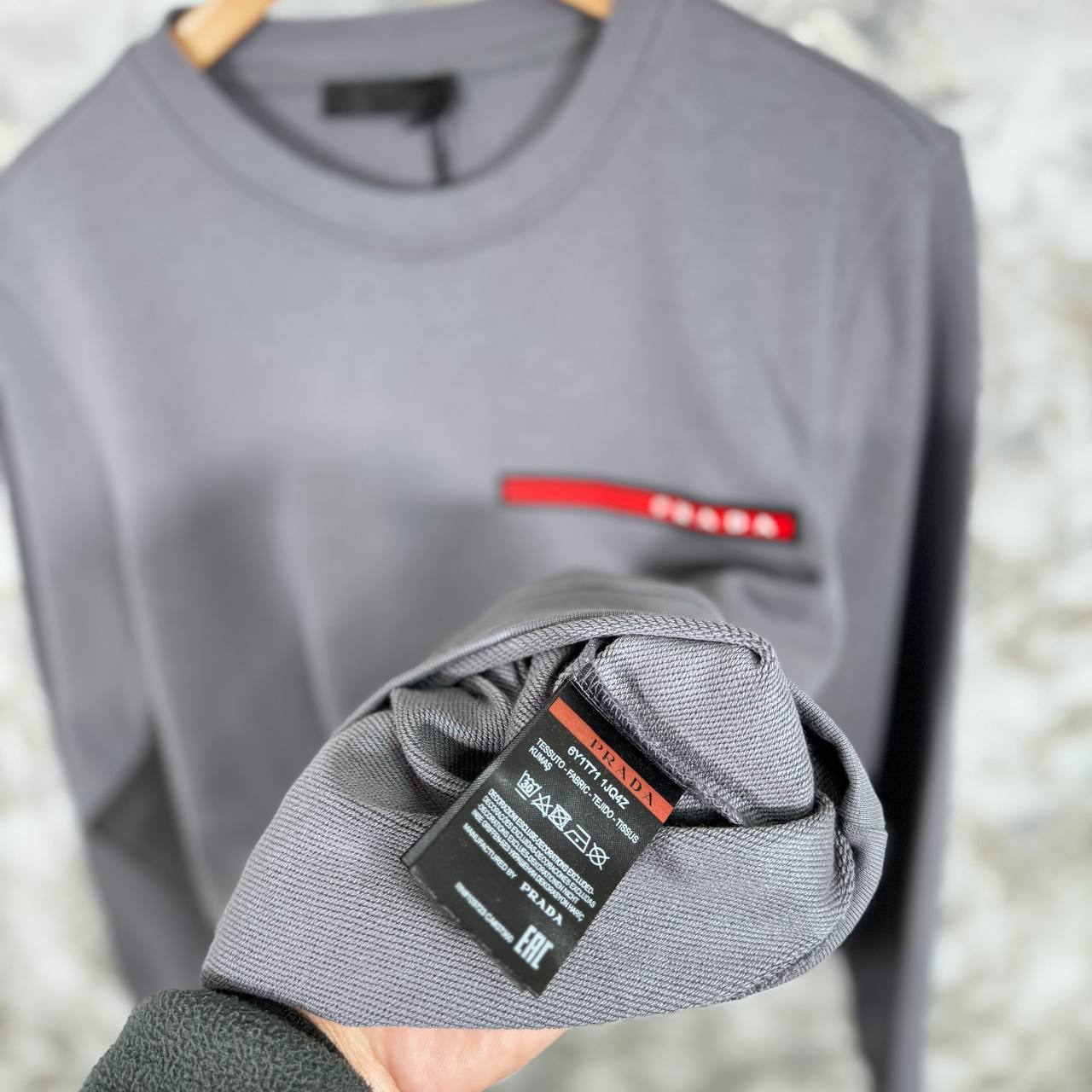 Prada Double Technical Knit Logo Red Label Mens Jumpers in Multiple Colors Best Sale UK Reps AAA Quality