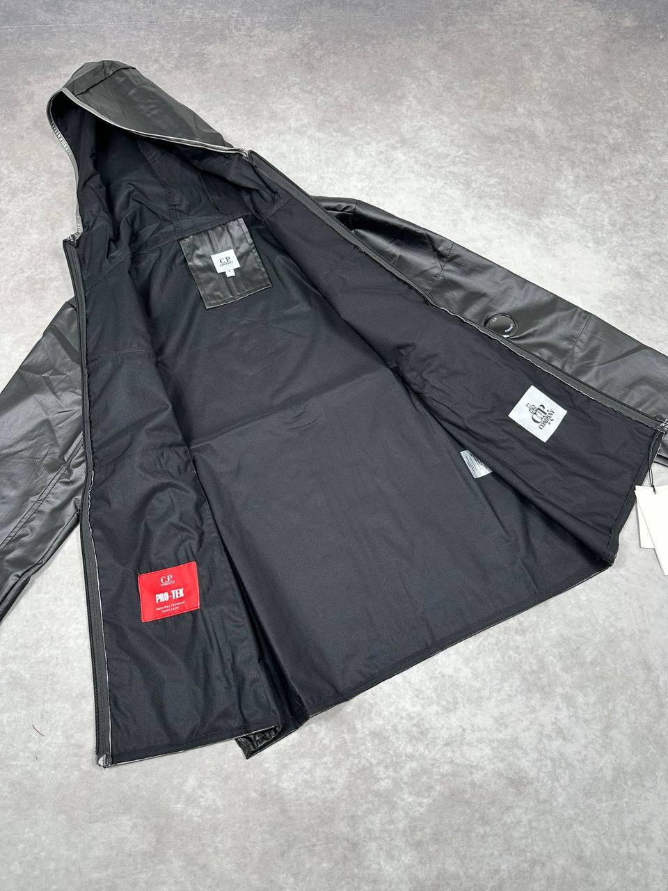 CP Company Logo Rain Winter Jackets Mens in Black Color Best Sale UK Reps AAA Quality