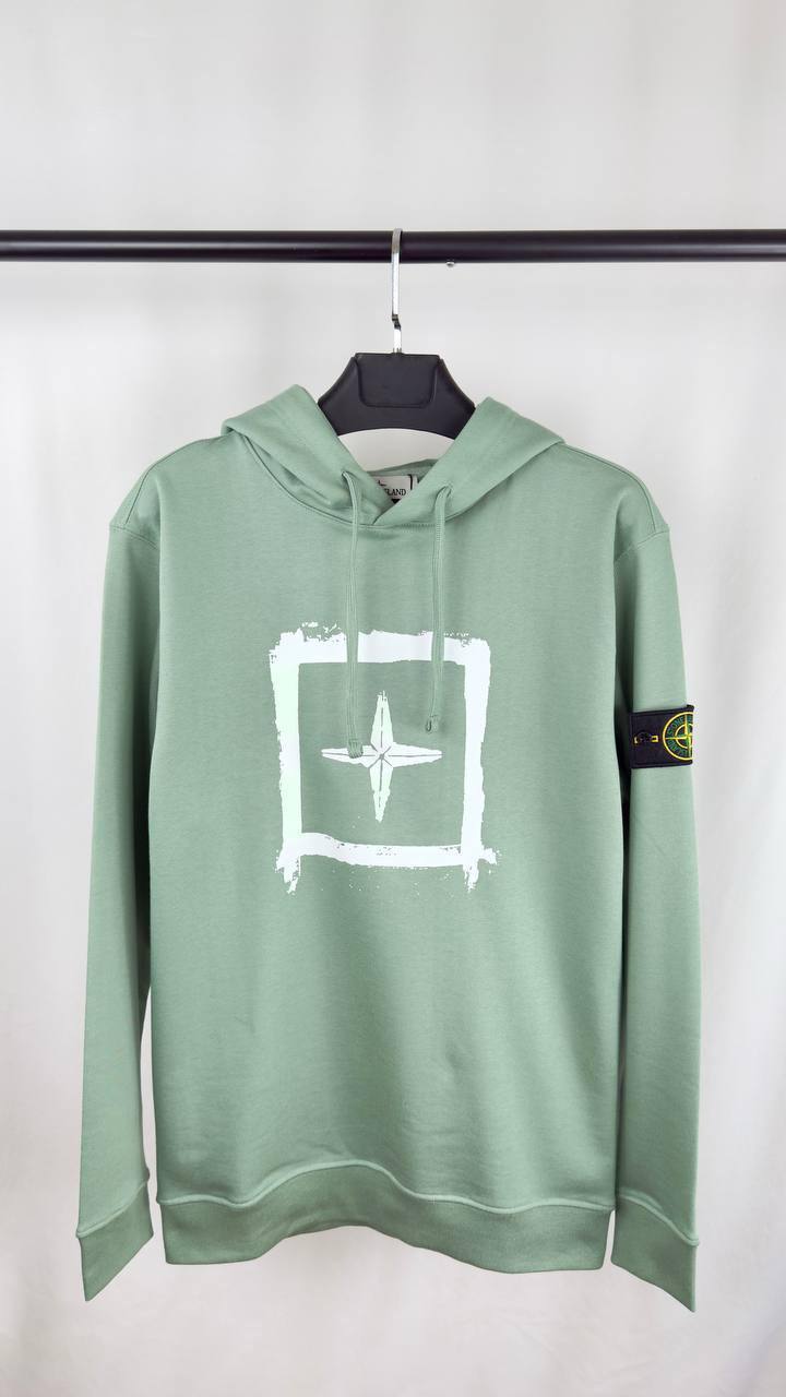 Stone Island Stencil Logo and Patch Hoodie Mens in Multiple Colors Best Sale UK Reps AAA Quality