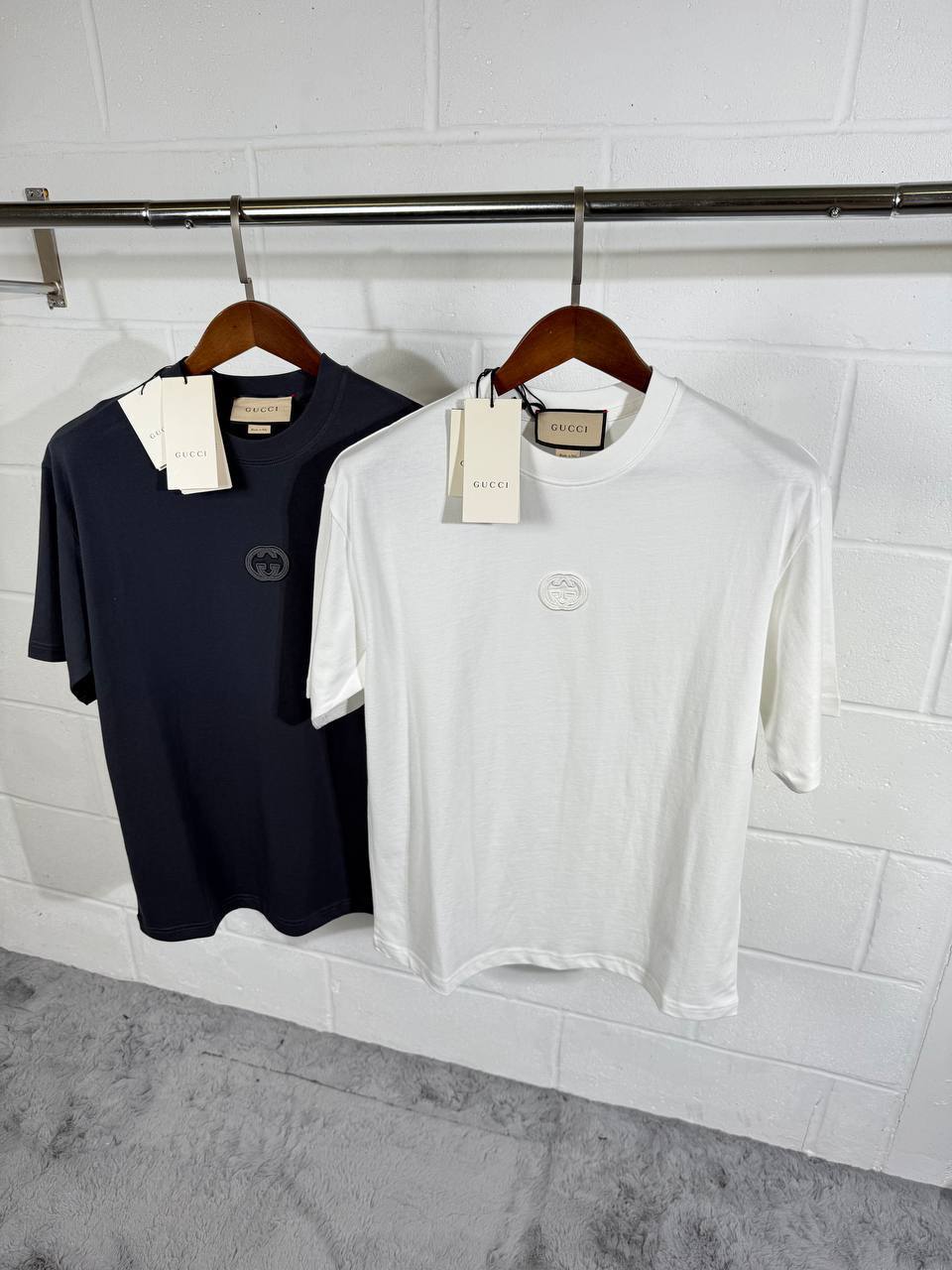 Gucci Men's Interlocking G-Patch Cotton Jersey T-Shirts Mens UK Reps AAA Quality