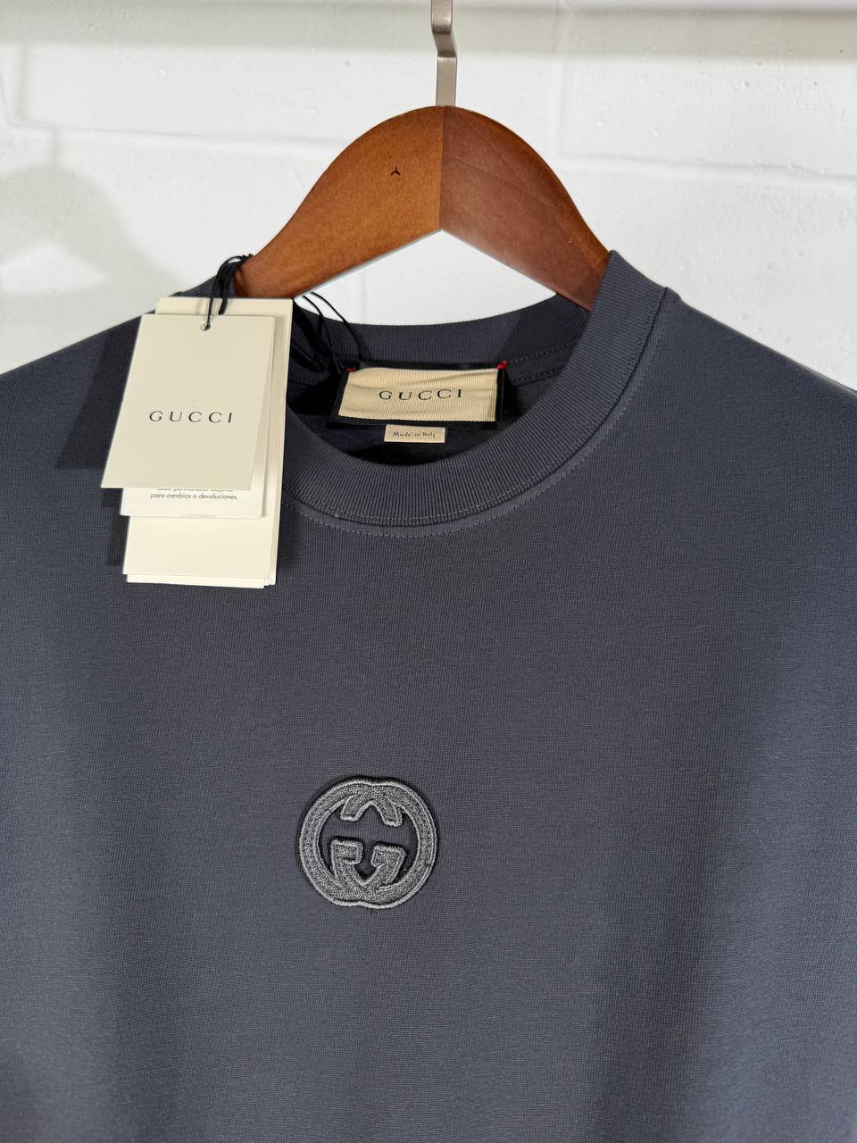 Gucci Men's Interlocking G-Patch Cotton Jersey T-Shirts Mens UK Reps AAA Quality