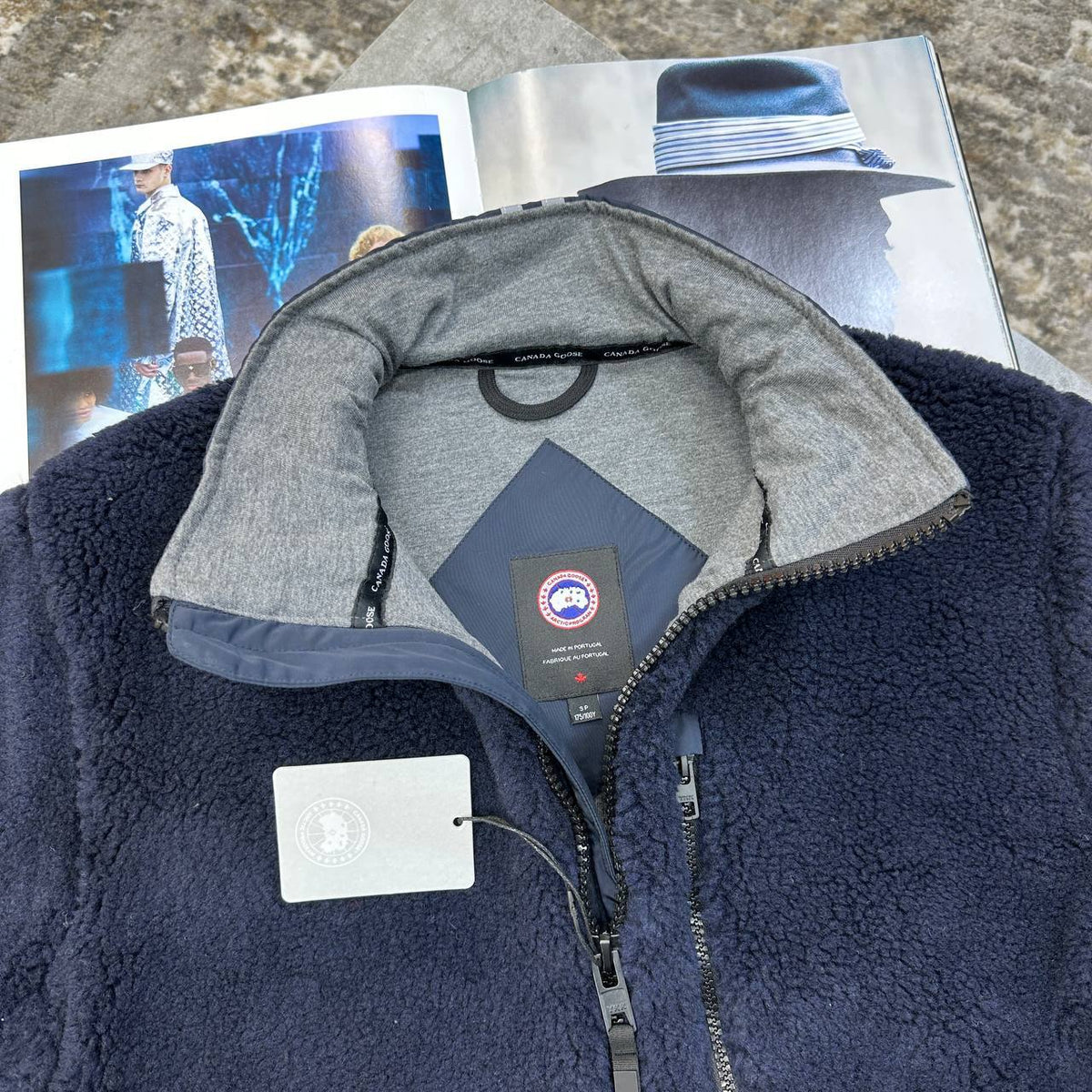 Canada Goose Men Luxury Men Collection Charcoal Grey Fleece Jacket UK Reps AAA Quality