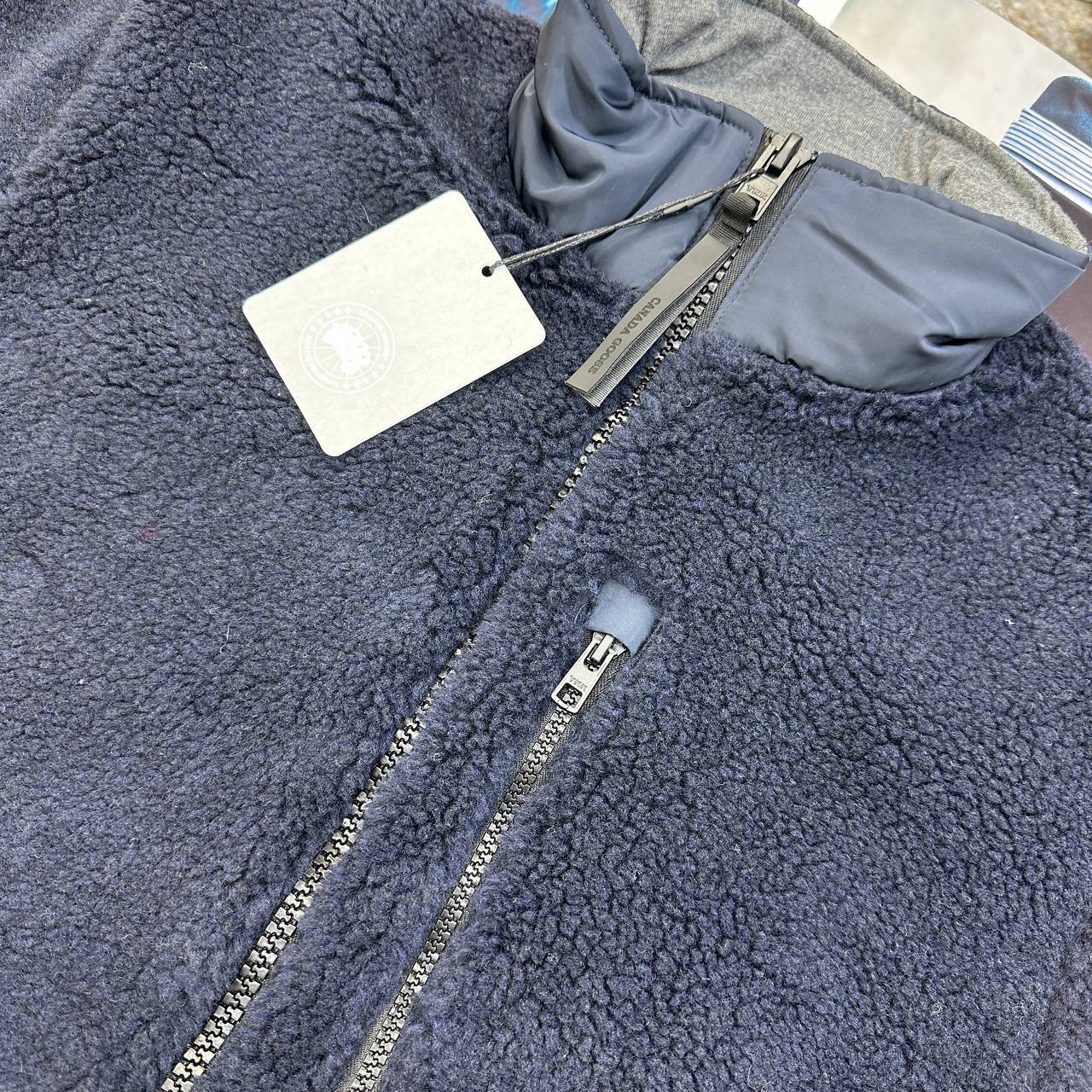 Canada Goose Men Luxury Men Collection Charcoal Grey Fleece Jacket UK Reps AAA Quality