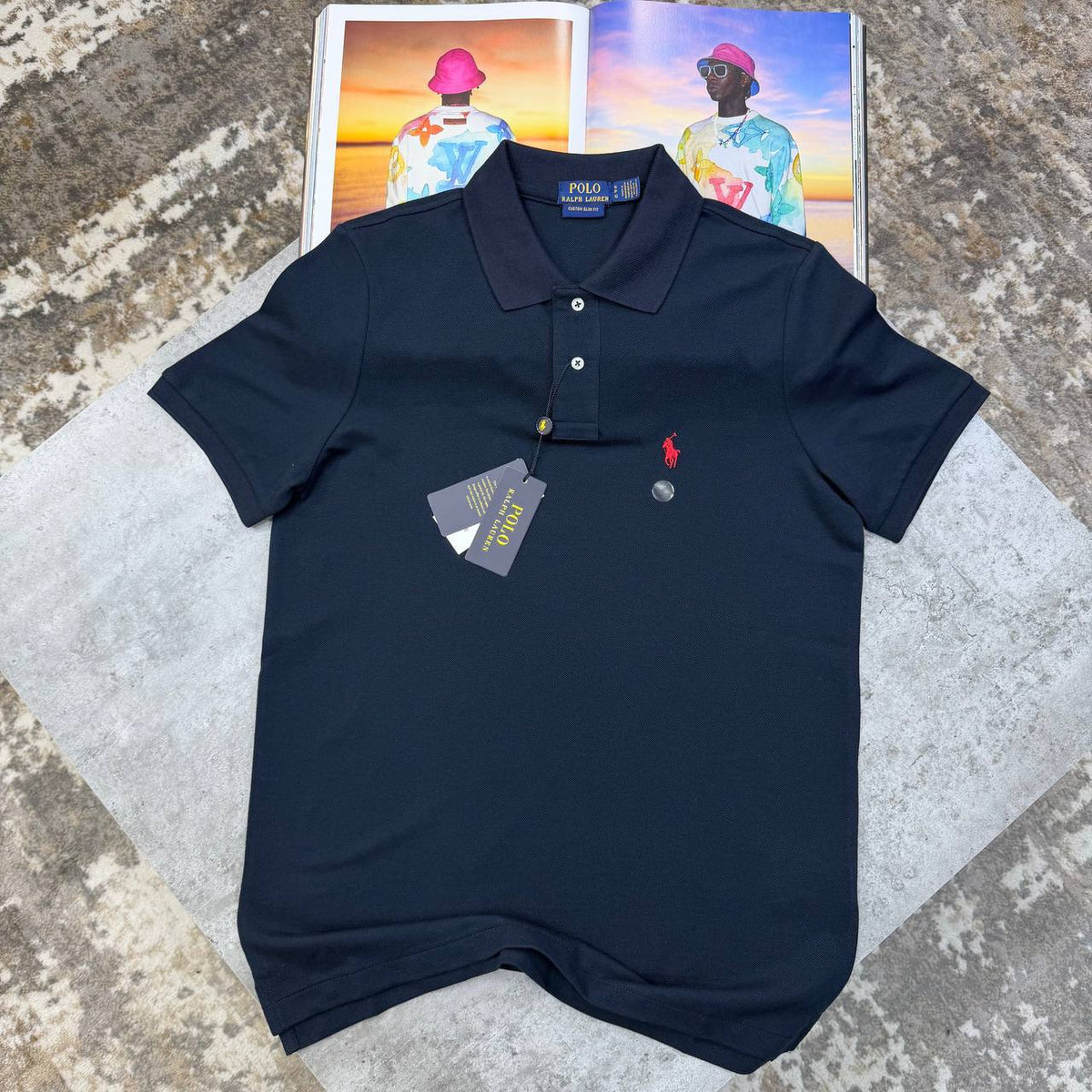 Polo Ralph Lauren Men Luxury Men Collection Heather Grey Polo Shirt UK Reps AAA Quality
